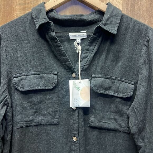 THREAD AND SUPPLY - FARRAH SHIRT in Black - Picture 5 of 6